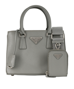 2-Way Tote, Saffiano, Grey, 7B/NFC, S/CL/P, 2*
